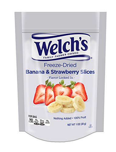 0000790400028 - WELCH'S, FREEZE DRIED FRUIT, 1OZ BAG (PACK OF 4) (CHOOSE FRUIT) (BANANA STRAWBERRY)