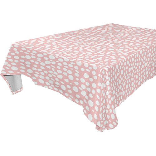 7905043650614 - YUIHOME SINGLE FACE BIG DOTS PINK POLYESTER TABLECLOTHS 54 X 72 INCHES RECTANGLE & OBLONG SMALL RADOM TABLE TOP DECORATION