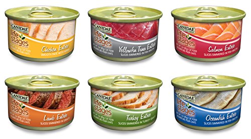 0790566632677 - CANIDAE LIFE STAGES CANNED CAT FOOD 6 FLAVOR VARIETY BUNDLE: SALMON, YELLOWFIN TUNA, OCEANFISH, CHICKEN, LAMB, AND TURKEY, 3 OUNCES EACH (12 CANS TOTAL)