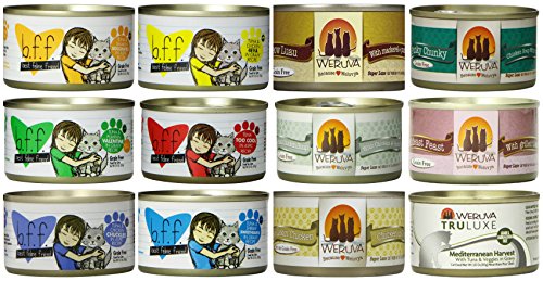 0790566633810 - WERUVA GRAIN FREE CANNED CAT FOOD VARIETY BUNDLE #2 WITH 6 BEST FELINE FRIENDS FLAVORS AND 6 ORIGINAL FLAVORS (12 CANS TOTAL, 3 OZ EA)