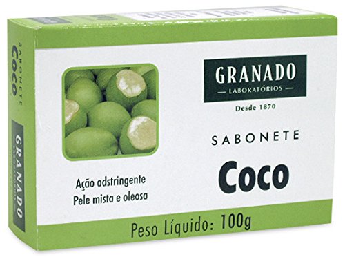 7906512000053 - LINHA TRATAMENTO GRANADO - SABONETE EM BARRA COCO 100 GR - (GRANADO TREATMENT COLLECTION - COCONUT BAR SOAP NET 3.1 OZ)