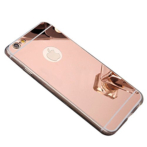 0790683319611 - APPLE IPHONE 6 MIRROR CASE, IPHONE 6S MIRROR CASE LUXURY MIRROR BACK SHOCK-ABSORPTION TPU BUMPER ANTI-SCRATCH BRIGHT REFLECTION PROTECTIVE CASE FOR IPHONE 6/6 4.7INCH (ROSE GOLD)