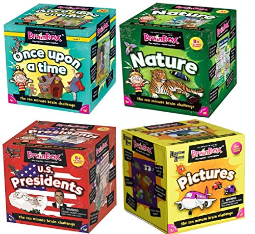 0790683904787 - BRAIN BOX BUNDLE NATURE, PICTURES, U.S. PRESIDENTS, ONCE UPON A TIME BRAIN CHALLENGE CARD GAMES UNIVERSITY GAMES