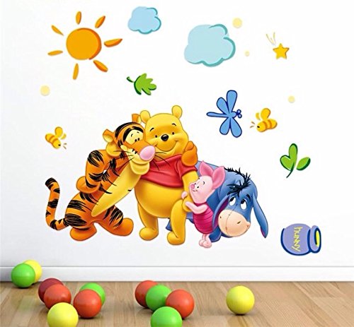 0790725372635 - WINNIE THE POOH FRIENDS WALL STICKERS FOR KIDS ROOMS ZOOYOO2006 DECORATIVE STICKER ADESIVO DE PAREDE REMOVABLE PVC WALL DECAL