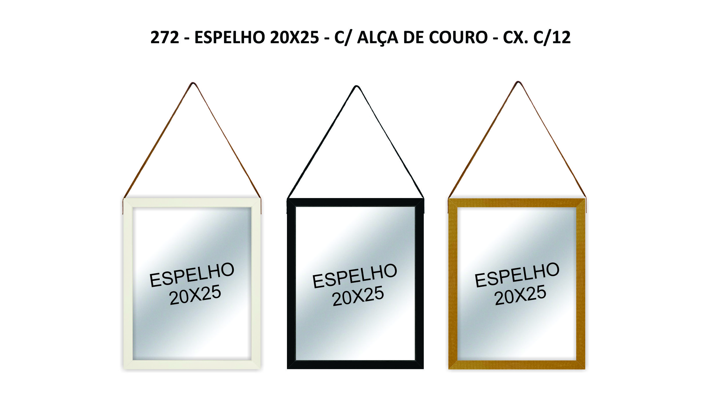 7908007532537 - ESPELHO 20X25CM ALCA DE COURO 272 ART FRAME