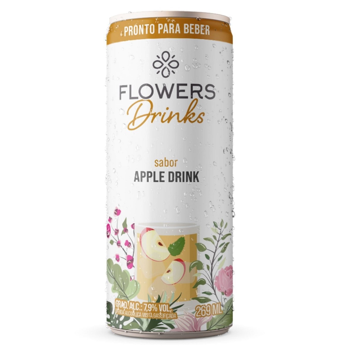 7908026901512 - DRINKS FLOWERS 269ML APPLE DRINK