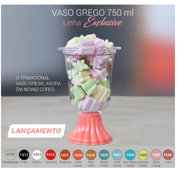 7908364102114 - VASO GREGO EXCLUSIVE PEQ CORAL CANDY 750ML LSC TOY