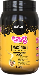7908458312689 - CREME/MASCARA MATIZADORA SALON LINE #TODECACHO PRETA MAIONESE 500G