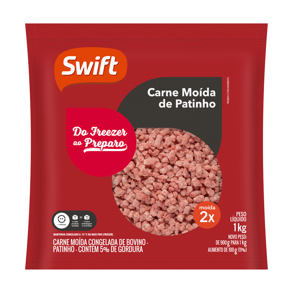 Carne Moída De Patinho SWIFT Congelada 900g