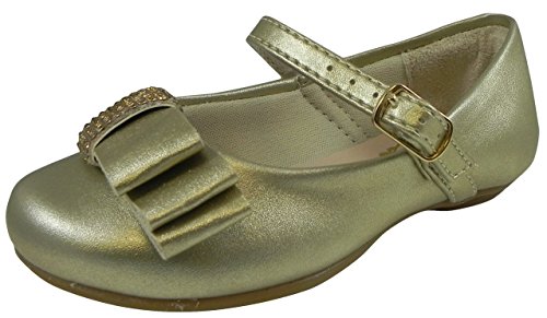 7909248143315 - PAMPILI GIRL'S GOLD ANGEL SAPATO MARY JANES FLATS 29 EU/ 11 M US LITTLE KID