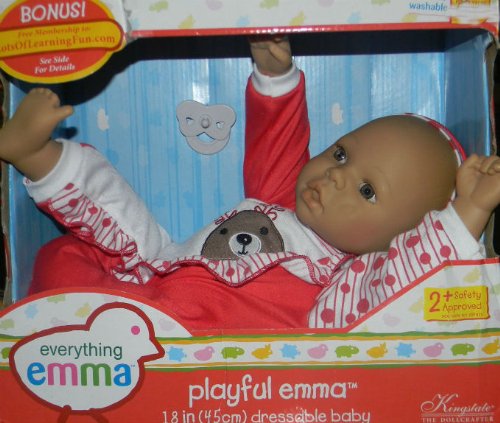 0790930003188 - KINGSTATE THE DOLLCRAFTER EVERYTHING EMMA 18 DRESSABLE BABY DOLL (PLEASE NOTE BOXES ARE VERY FLIMSY AND MAY BE TATTERED, CREASE OR HAVE TEARS - THEY ARRIVE LIKE THIS NEW FROM FACTORY) - OUTFITS MAY VARY SENT AT RANDOM