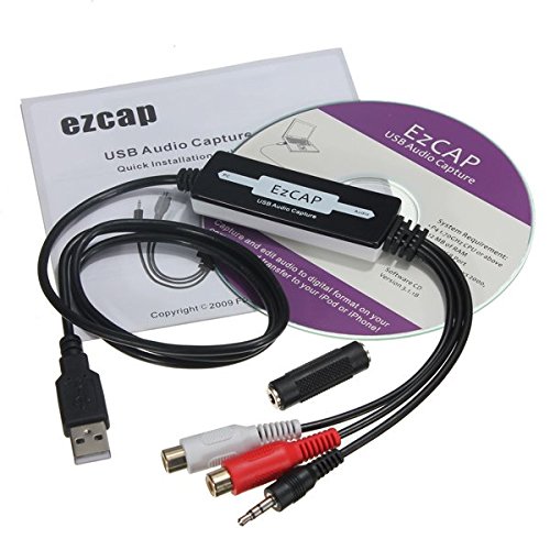 0790951250752 - EZCAP 3.5MM RCA TO USB 2.0 AUDIO OGG MP3 WAV CAPTURE CONVERTER ADAPTER / . EZCAP 3.5MM RCA TO USB 2.0 AUDIO OGG MP3 WAV CAPTURE CONVERTER ADAPTER . . . SUPER EASY SETUP,JUST PLUG AND PLAY,N