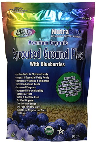 0790956921626 - SPROUT REVOLUTION NUTRABLUE SPROUTED FLAX SEED POWDER WITH BLUEBERRIES POUCH