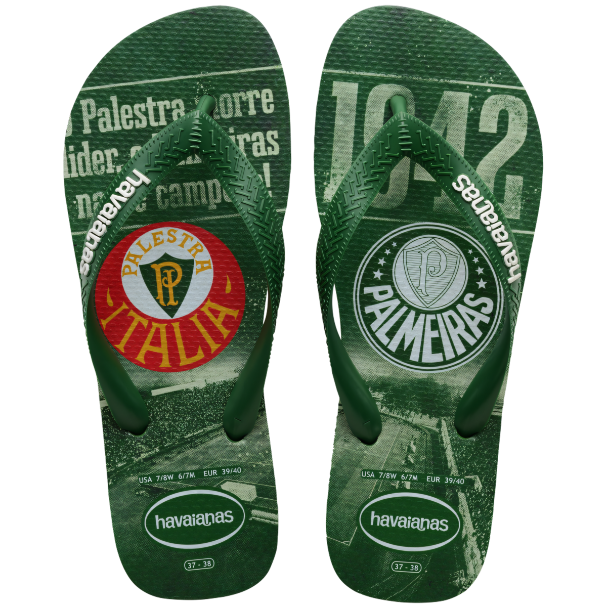 7909843121336 - CHINELO AMAZONIA TOP TIMES PALMEIRAS HAVAIANAS ADULT LICENSES N° 33/34