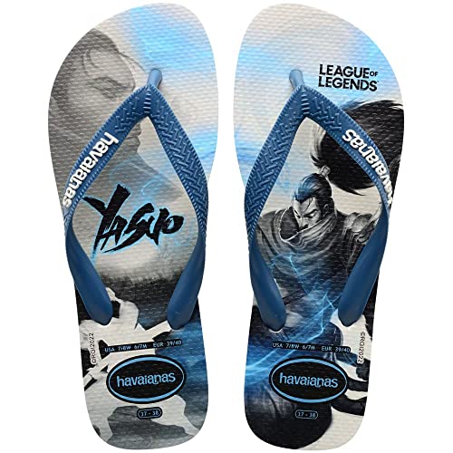 7909843388876 - CHINELO BRANCO/AZUL COMFY TOP LEAGUE OF LEGENDS HAVAIANAS ADULT LICENSES N° 35/36
