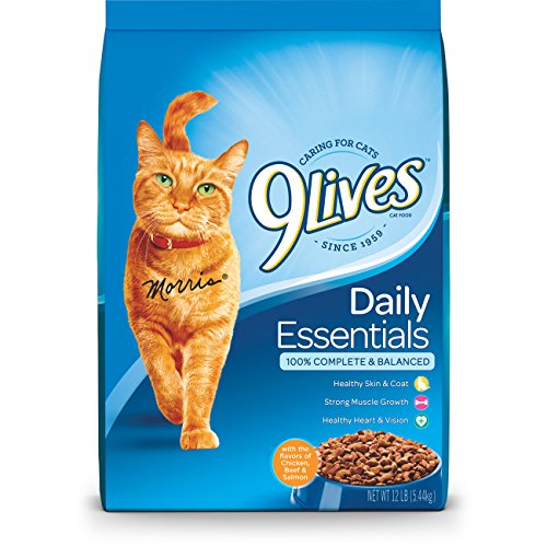 0079100521951 - 9 LIVES DAILY ESSENTIALS DRY CAT FOOD, 12-POUND