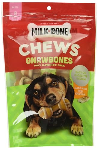 0079100759903 - MILK-BONE GNAWBONES RAWHIDE FREE DOG CHEWS WITH REAL CHICKEN, 8 LONG-LASTING MINI DOG TREATS (PACK OF 4)