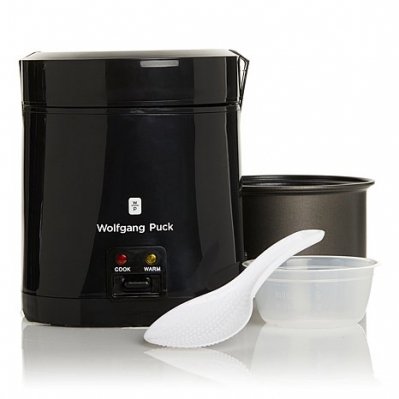 0791043180797 - WOLFGANG PUCK RICE COOKER 1.5 CUP DRY, 3-CUP COOKED. IT'S THE GOOD MEAL MADE EASY, AND IT GOES WAY BEYOND JUST A PERFECT BOWL OF RICE. WALK AWAY - RUN ERRANDS OR PERFORM SOME CHORES - AND RETURN TO STICKY RICE, SOOTHING SOUP, CHEESY MACARONI AND CHEESE O