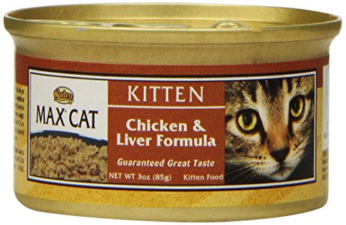 0079105381086 - MAX CAT KITTEN CHICKEN AND LIVER FORMULA KITTEN FOOD CANS, 3-OUNCE, 24 PACK CANS