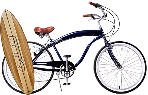 0791090027632 - FITO MODENA SPORT II SHIMANO 7-SPEED FOR MAN, 26 BEACH CRUISER BIKE BICYCLE, CRANK FORDWARD DESIGN, BETTER QUALITY THAN MICARGI AND FIRMSTRONG BIKES. (MIDNIGHT BLUE)