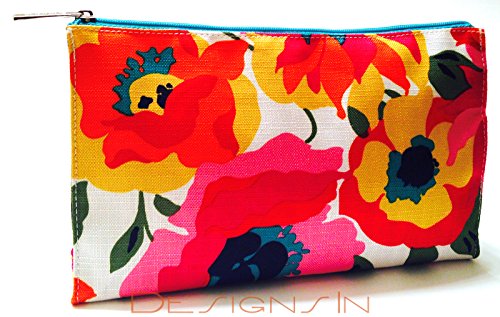 0791102463861 - CLINIQUE SAKS 5TH AVENUE 2015 SPRING FLORAL COSMETIC MAKEUP BAG