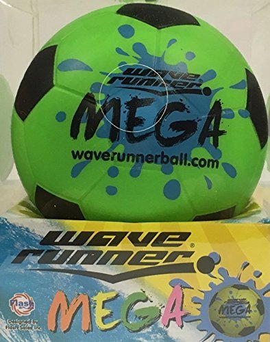 0791209165941 - WAVE RUNNER MEGA SPORT,SOCCER BALL GREEN (#1 WATER SKIPPING BALL) BY WAVE RUNNER