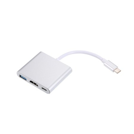 0791312788952 - USB 3.1 TYPE-C TO USB 3.0/ HD/ TYPE-C HUB USB-C 3-IN-1 ADAPTER DONGLE DOCK CABLE FOR MACBOOK PRO, DELL XPS 13