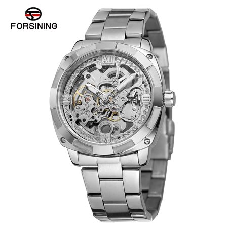 0791313799254 - FORSINING MEN LUXURY SKELETON AUTOMATIC WINDING MECHANICAL WATCHES EXQUISITE STAINLESS STEEL WRISTWATCH
