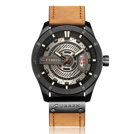 0791345218495 - CURREN FASHION GENUINE LEATHER MEN WATCHES 1ATM LIFE WATER-RESISTANT QUARTZ CASUAL MAN WATCH RELOGIO MUSCULINO