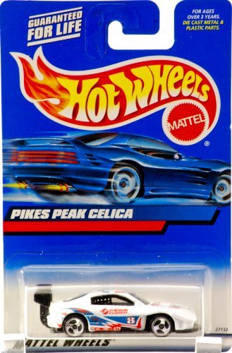 0791385172979 - 2000 - MATTEL - HOT WHEELS - COLLECTOR #166 - PIKS PEAK CELICA - WHITE - #8 TOYOTA RED & BLUE RACING GRAPHICS - 3 SPOKE WHEELS - NEW - OUT OF PRODUCTION - LIMITED EDITION - COLLECTIBLE BY HOT WHEELS