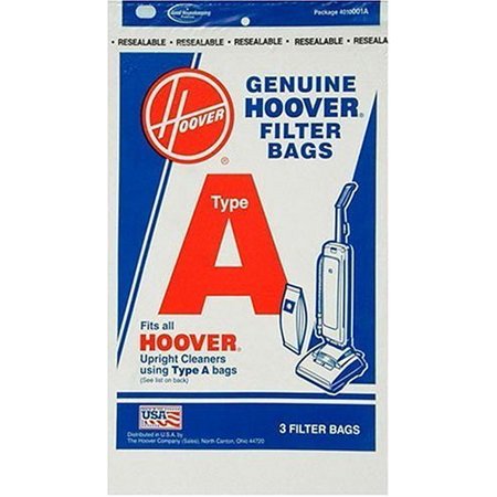 0791398333107 - HOOVER 4010001A TYPE A VACUUM BAGS, 6 BAGS