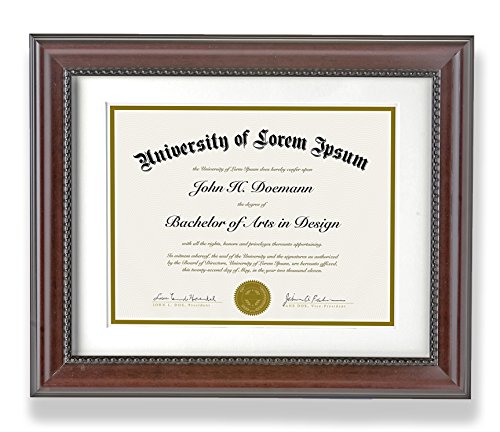 0791398897432 - TOP-RATED AMERICANFLAT MAHOGANY CERTIFICATE FRAME 11X14 - MADE FOR DOCUMENTS AND CERTIFICATES SIZED 11X14 WITHOUT MAT AND 8.5X11 WITH MAT, PROUDLY DISPLAY YOUR MARRIAGE CERTIFICATE, GRADUATION DIPLOMA AND IMPORTANT DOCUMENTS