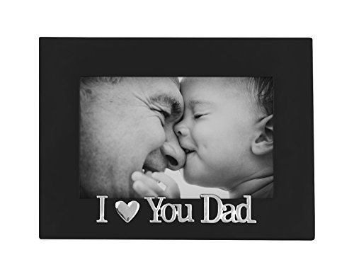 0791398918144 - 4X6 'I LOVE YOU DAD' PICTURE FRAME, GLASS FRONT - COLOR: BLACK - FITS PHOTOS 4X6 - EASEL BACK FOR TABLE TOP DISPLAY