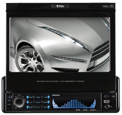 0791489118989 - BOSS AUDIO BVI9994 IN-DASH SINGLE-DIN 7-INCH MOTORIZED DETACHABLE TOUCHSCREEN DVD/CD/USB/SD/MP4/MP3 PLAYER RECEIVER WITH REMOTE
