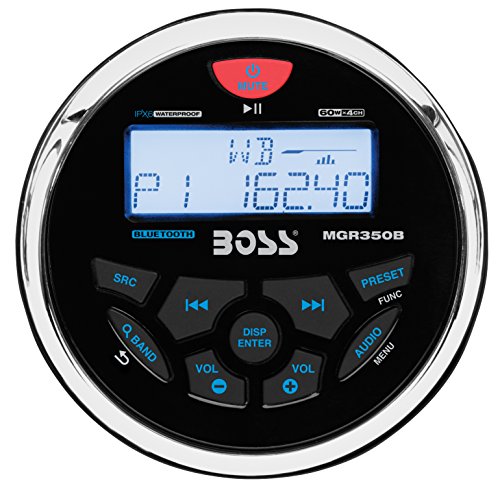 0791489121828 - BOSS AUDIO MGR350B IN-DASH MARINE-GAUGE MECHLESS AM/FM RECEIVER WITH BLUETOOTH