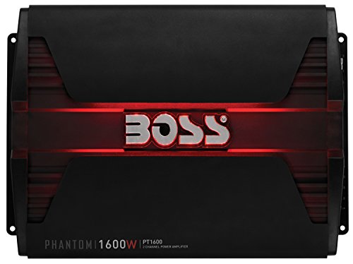 0791489122795 - BOSS AUDIO PT1600 PHANTOM 1600-WATT FULL RANGE, CLASS A/B 2-8 OHM STABLE 2 CHANNEL AMPLIFIER WITH REMOTE SUBWOOFER LEVEL CONTROL