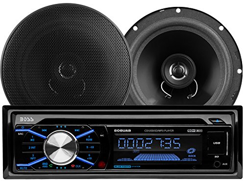 0791489122924 - BOSS AUDIO 656BCK PACKAGE INCLUDES 508UAB SINGLE-DIN AM/FM CD RECEIVER WITH BLUETOOTH, USB AND SD MEMORY CARD PORTS PLUS ONE PAIR OF 6.5 INCH SPEAKERS