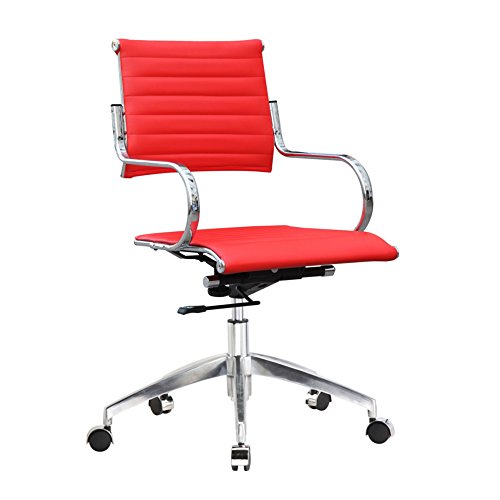 0791511502991 - NOVA FURNITURE GROUP 10209-RED FLEES OFFICE CHAIR MID BACK, RED