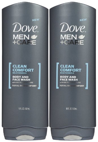 0791617291317 - DOVE MEN +CARE BODY AND FACE WASH - CLEAN COMFORT - 18 OZ - 2 PK