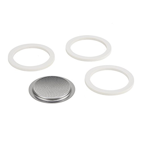 0791769335136 - BIALETTI STAINLESS STEEL GASKET FILTER PLATE REPLACEMENT PARTS, 4-CUP VENUS, MUSA, KITTY