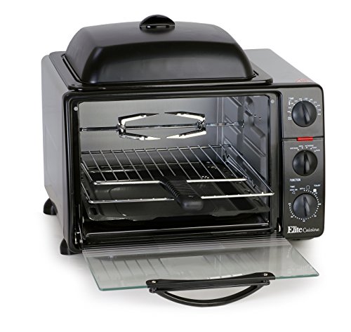 0791769560859 - MAXIMATIC ERO-2008S ELITE CUISINE 6-SLICE TOASTER OVEN WITH ROTISSERIE AND GRILL/GRIDDLE TOP