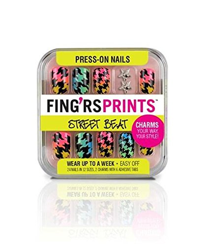 0079181310420 - FING'RS PRINTS STREET BEAT PRESS-ON NAILS, GO BANDANAS, 26 COUNT