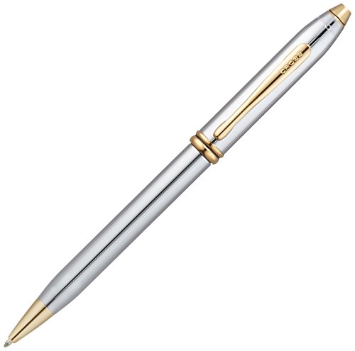 0791836496388 - CROSS TOWNSEND, MEDALIST, BALLPOINT PEN, POLISHED CHROME AND 23 KARAT GOLD PLATED APPOINTMENTS