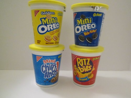 0791916377699 - PACK OF 4 NABISCO VARIETY GO-PAKS: GOLDEN MINI OREO, CHOCOLATE CHIP, RITZ BITS CHEESE AND MINI CHIPS AHOY