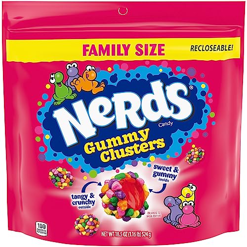 0079200055233 - NERDS GUMMY CLUSTERS RESEALABLE BAG, 18.5OZ