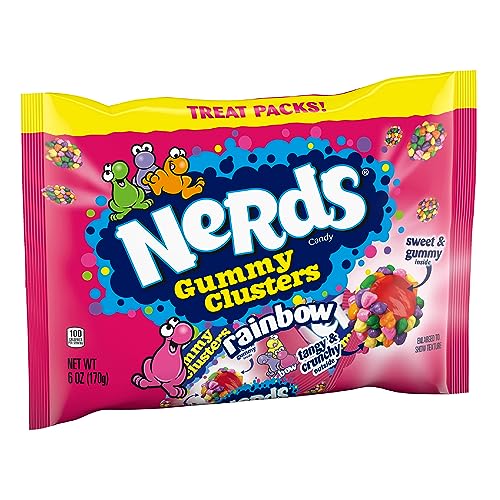 0079200057619 - NERDS RAINBOW GUMMY CLUSTERS CANDY, 12 COUNT | HALLOWEEN TRICK OR TREAT CANDY | INDIVIDUALLY WRAPPED