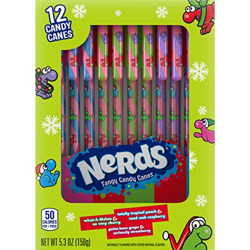 0079200066697 - NERDS HOLIDAY CANDY CANES, 12CT