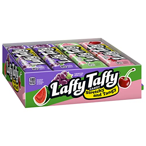 0079200075705 - LAFFY TAFFY CANDY, STRETCHY & TANGY, ASSORTED FLAVOR VARIETY BOX, 1.5 OZ BARS (PACK OF 24)