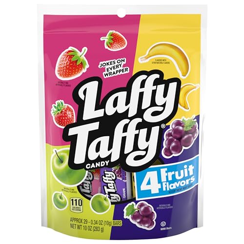 0079200081812 - LAFFY TAFFY CANDY, ASSORTED FLAVORS, INDIVIDUALLY WRAPPED MINI BARS, 10 OUNCE BAG (PACK OF 1)