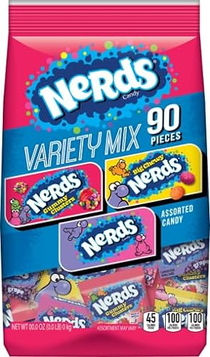 0079200081898 - BEST OF NERDS VARIETY PACK MIXED BAG, 90 COUNT